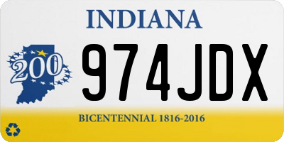 IN license plate 974JDX