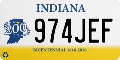 IN license plate 974JEF