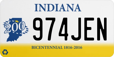 IN license plate 974JEN