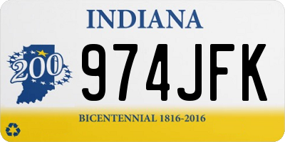 IN license plate 974JFK