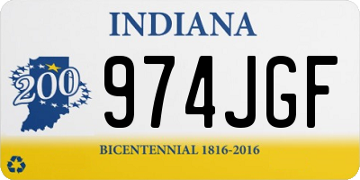 IN license plate 974JGF