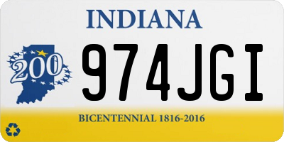 IN license plate 974JGI