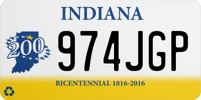 IN license plate 974JGP