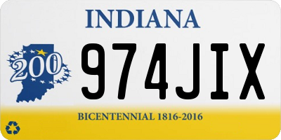 IN license plate 974JIX