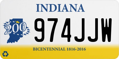 IN license plate 974JJW