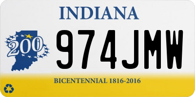 IN license plate 974JMW
