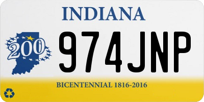 IN license plate 974JNP