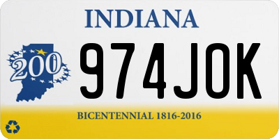 IN license plate 974JOK
