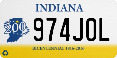 IN license plate 974JOL