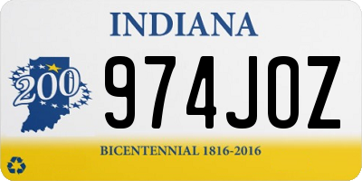IN license plate 974JOZ