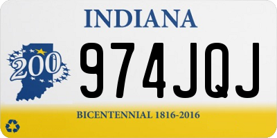IN license plate 974JQJ