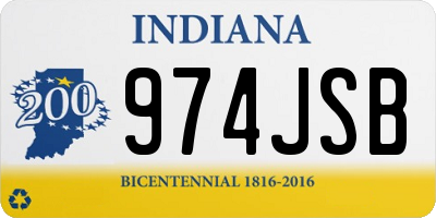 IN license plate 974JSB
