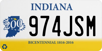 IN license plate 974JSM