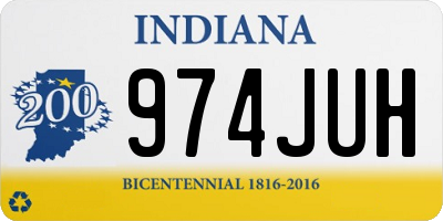 IN license plate 974JUH