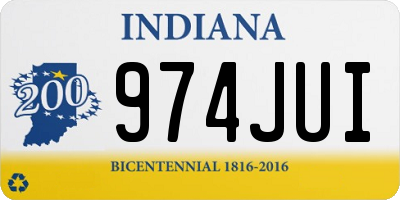 IN license plate 974JUI