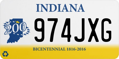 IN license plate 974JXG