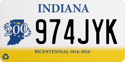IN license plate 974JYK