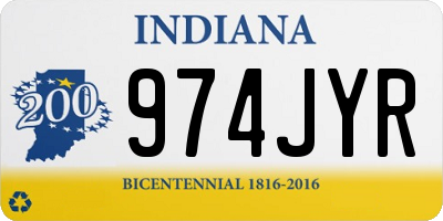 IN license plate 974JYR