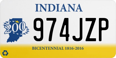 IN license plate 974JZP