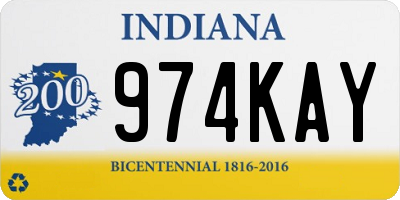 IN license plate 974KAY