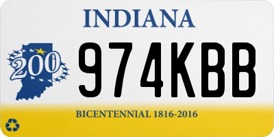 IN license plate 974KBB