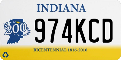 IN license plate 974KCD