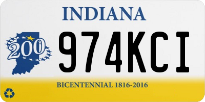 IN license plate 974KCI