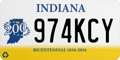 IN license plate 974KCY