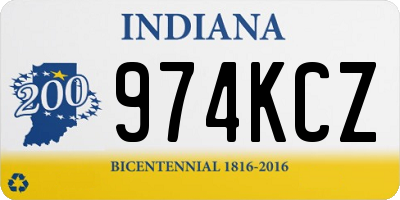 IN license plate 974KCZ