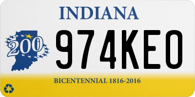 IN license plate 974KEO