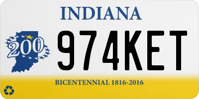 IN license plate 974KET