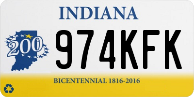 IN license plate 974KFK