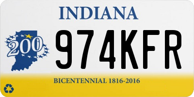 IN license plate 974KFR