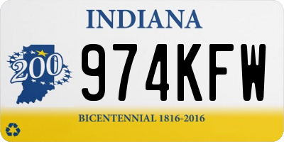 IN license plate 974KFW