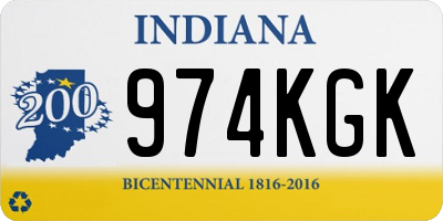 IN license plate 974KGK