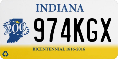 IN license plate 974KGX