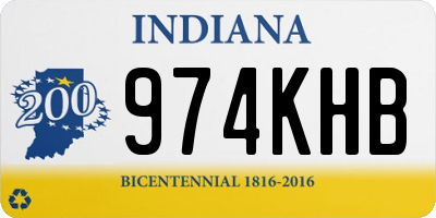 IN license plate 974KHB