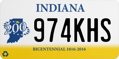 IN license plate 974KHS