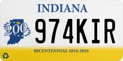 IN license plate 974KIR