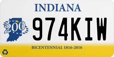 IN license plate 974KIW