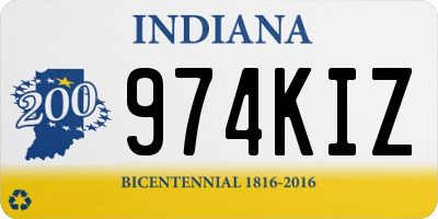 IN license plate 974KIZ