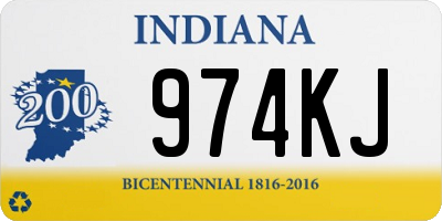 IN license plate 974KJ
