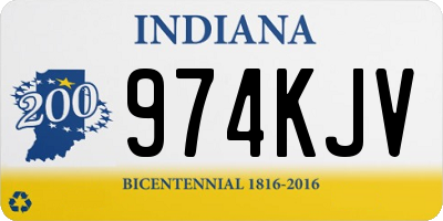 IN license plate 974KJV