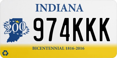 IN license plate 974KKK