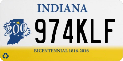 IN license plate 974KLF