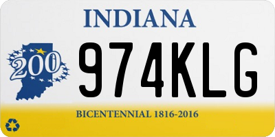 IN license plate 974KLG