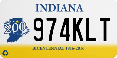 IN license plate 974KLT