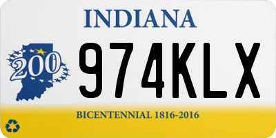 IN license plate 974KLX