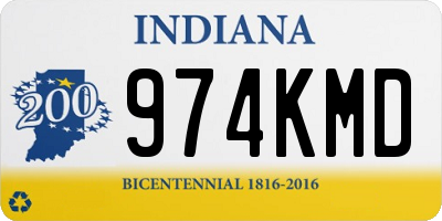 IN license plate 974KMD