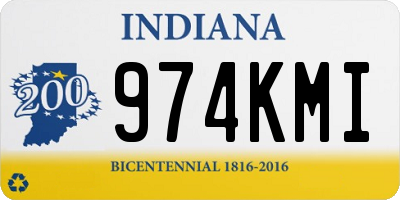 IN license plate 974KMI